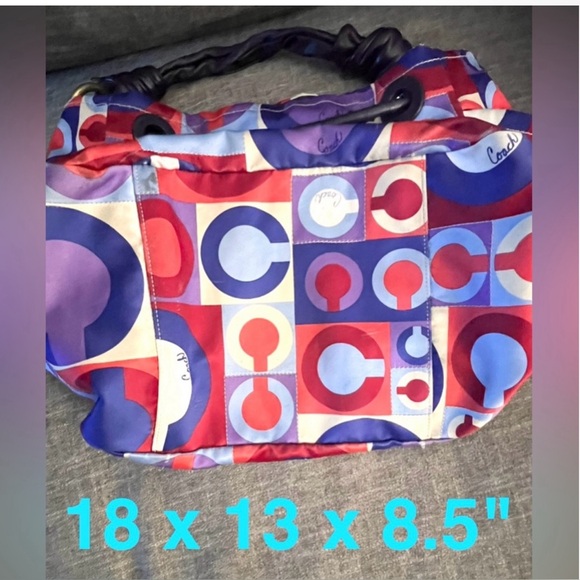 Coach Sateen Shoulder Bag Drawstring Hobo Satchel Handbag Coach Handbags Vintage - Picture 9 of 12